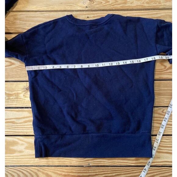 J Crew Sequin Detail Sweatshirt Size 2XS Women’s Navy - Picture 7 of 8